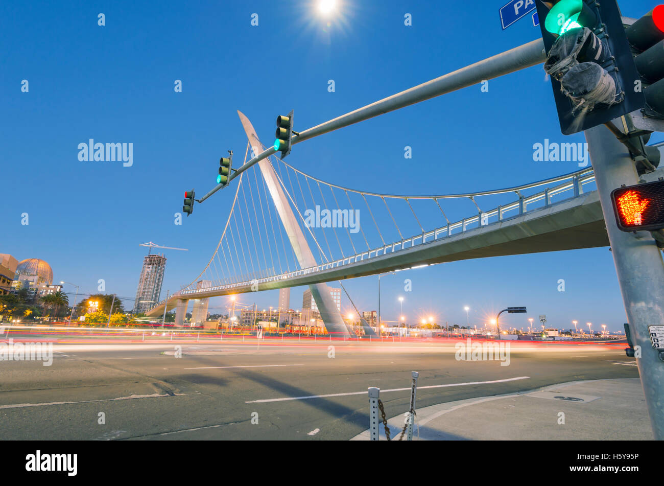 Harbor Drive Pedestrian Bridge. San Diego, California, USA Stock Photo