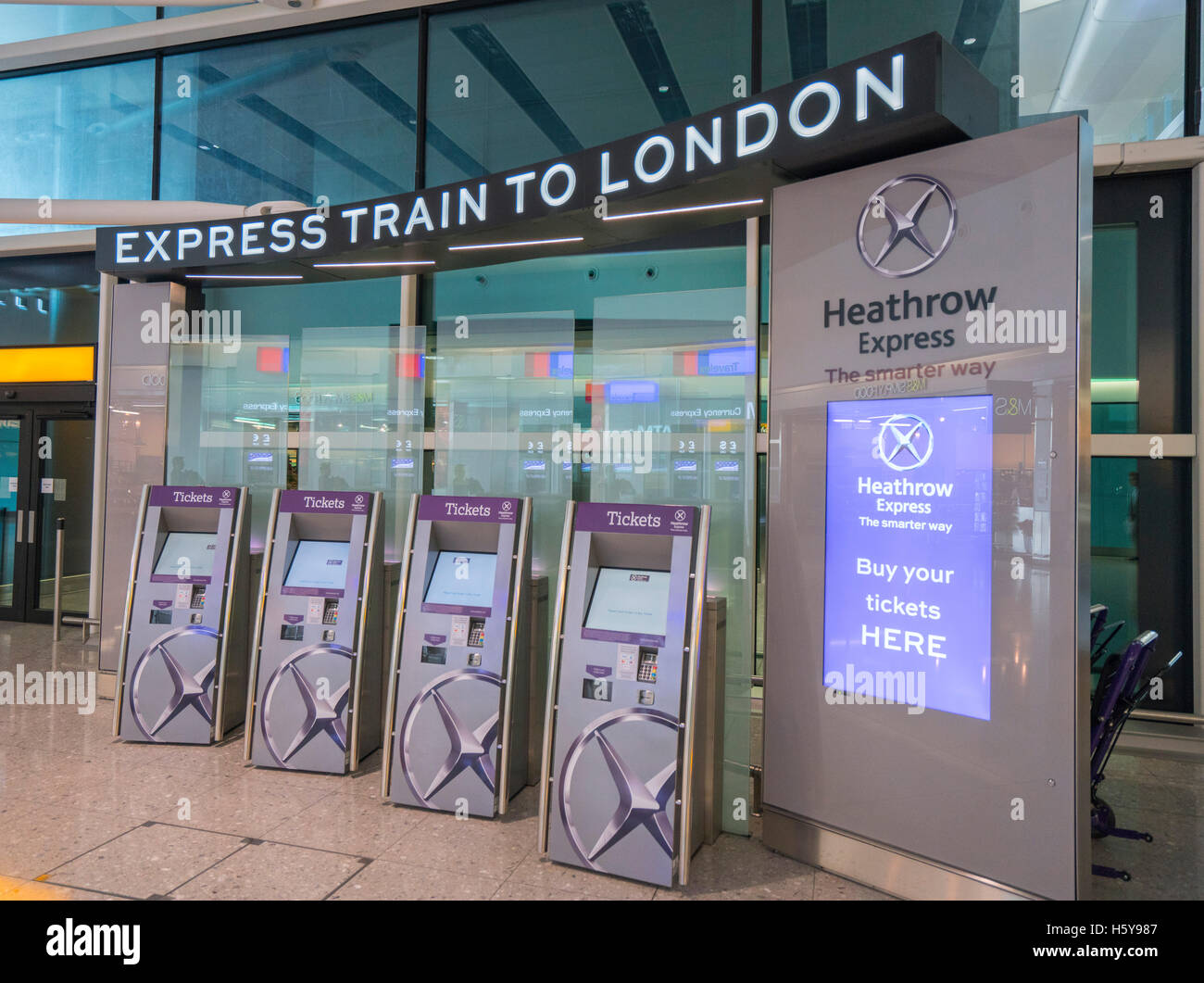 Express trains to London ticket sale Stock Photo Alamy