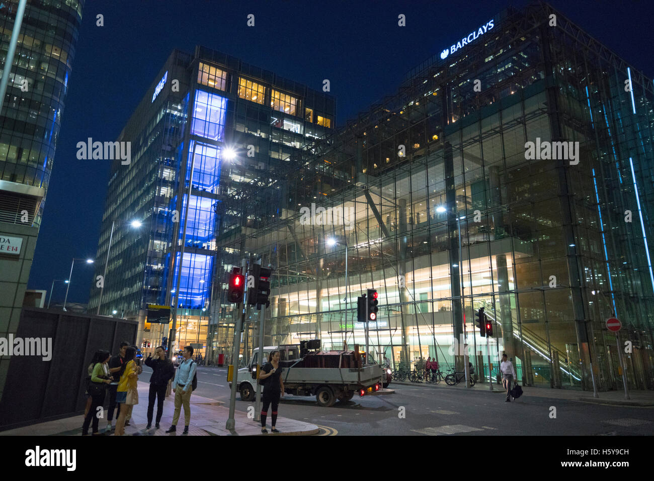 Third Space Canary Wharf at night Stock Photo - Alamy