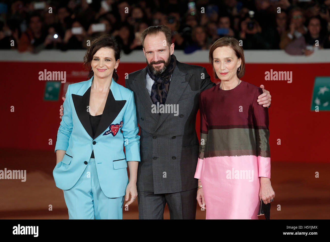 Rome, Italy. 22nd Oct, 2016. Juliette Binoche, Ralph Fiennes, Kristin Scott Thomas  Rome 22nd October 2016. Rome Film Fest XI edition. Foto Samantha Zucchi Insidefoto Credit:  insidefoto srl/Alamy Live News Stock Photo