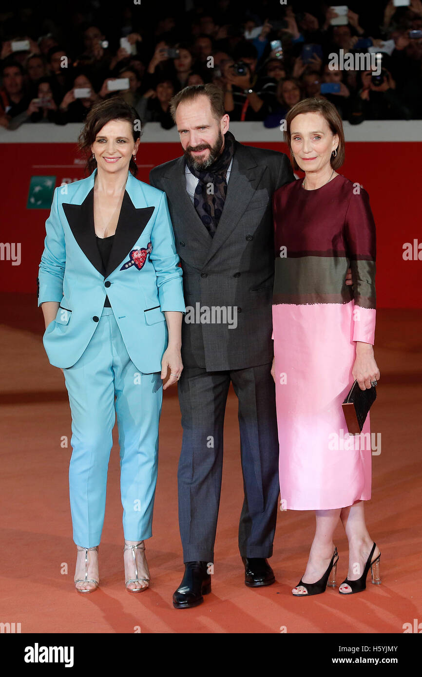 Rome, Italy. 22nd Oct, 2016. Juliette Binoche, Ralph Fiennes, Kristin Scott Thomas  Rome 22nd October 2016. Rome Film Fest XI edition. Foto Samantha Zucchi Insidefoto Credit:  insidefoto srl/Alamy Live News Stock Photo