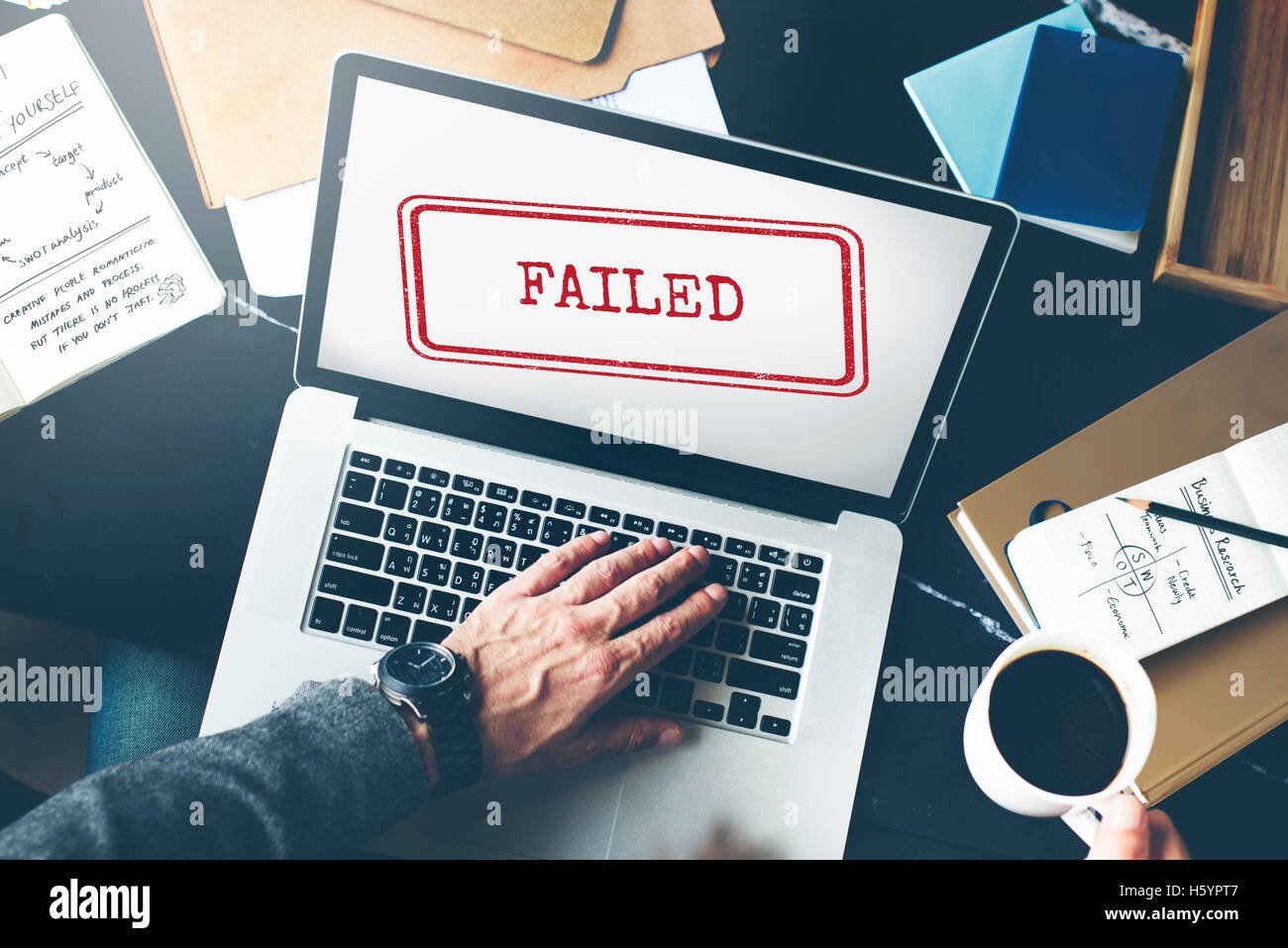 Failed Break Down Fiasco Failure Failure Concept Stock Photo - Alamy