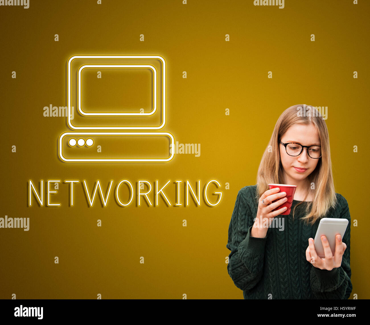 Communication Digital Computer Media Graphic Concept Stock Photo - Alamy