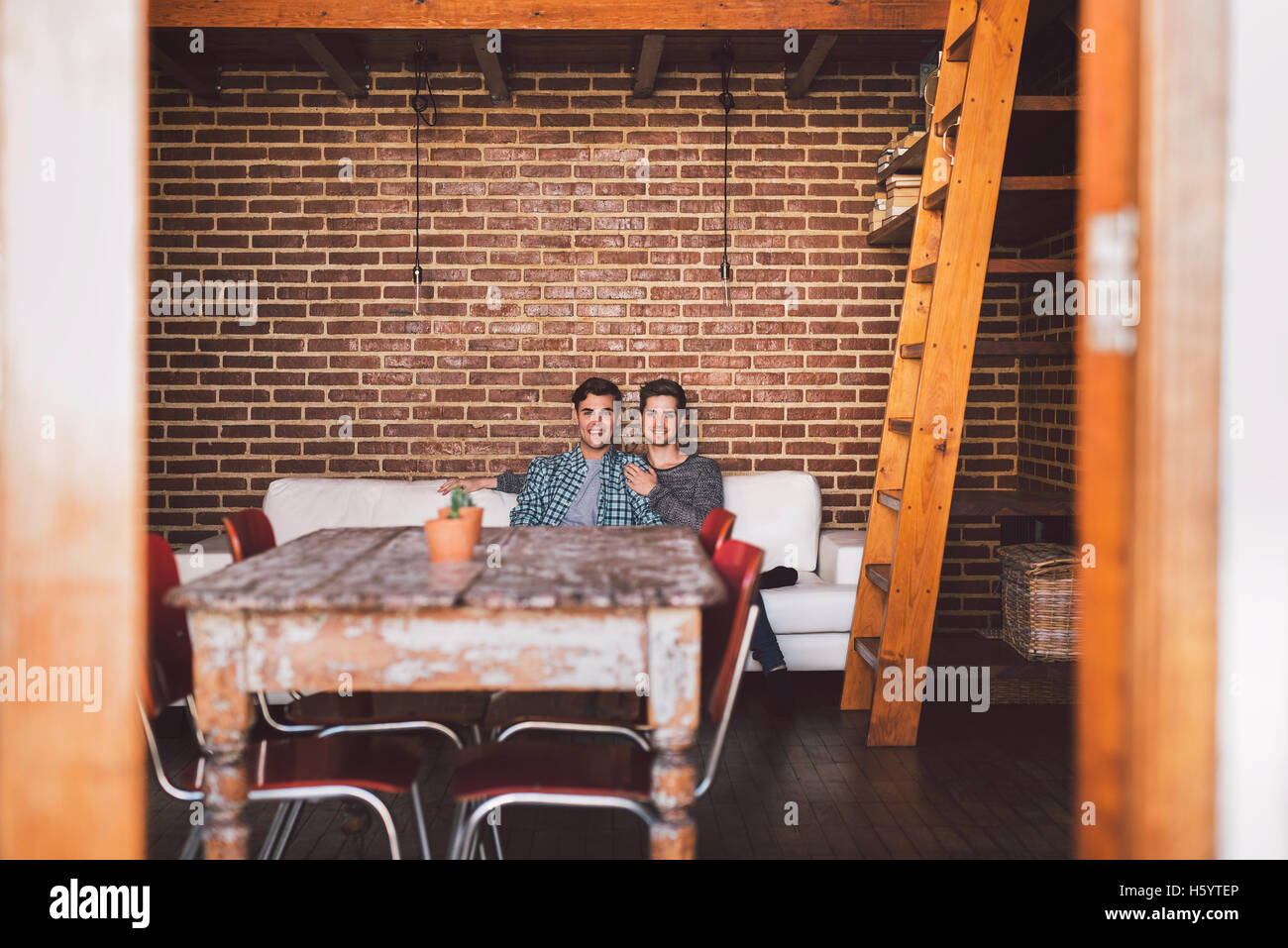 Happy in the home they built together Stock Photo Alamy