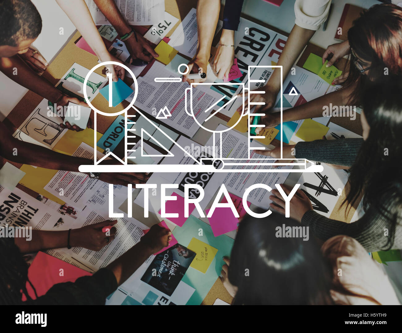 Knowledge Education Wisdom Literacy Graphic Concept Stock Photo