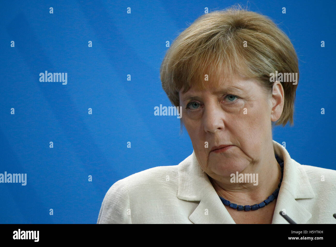 BKin Angela Merkel - Treffen der dt. Bundeskanzlerin mit dem Ministerpraesidenten von Malaysia, Bundeskanzleramt, 27. September Stock Photo