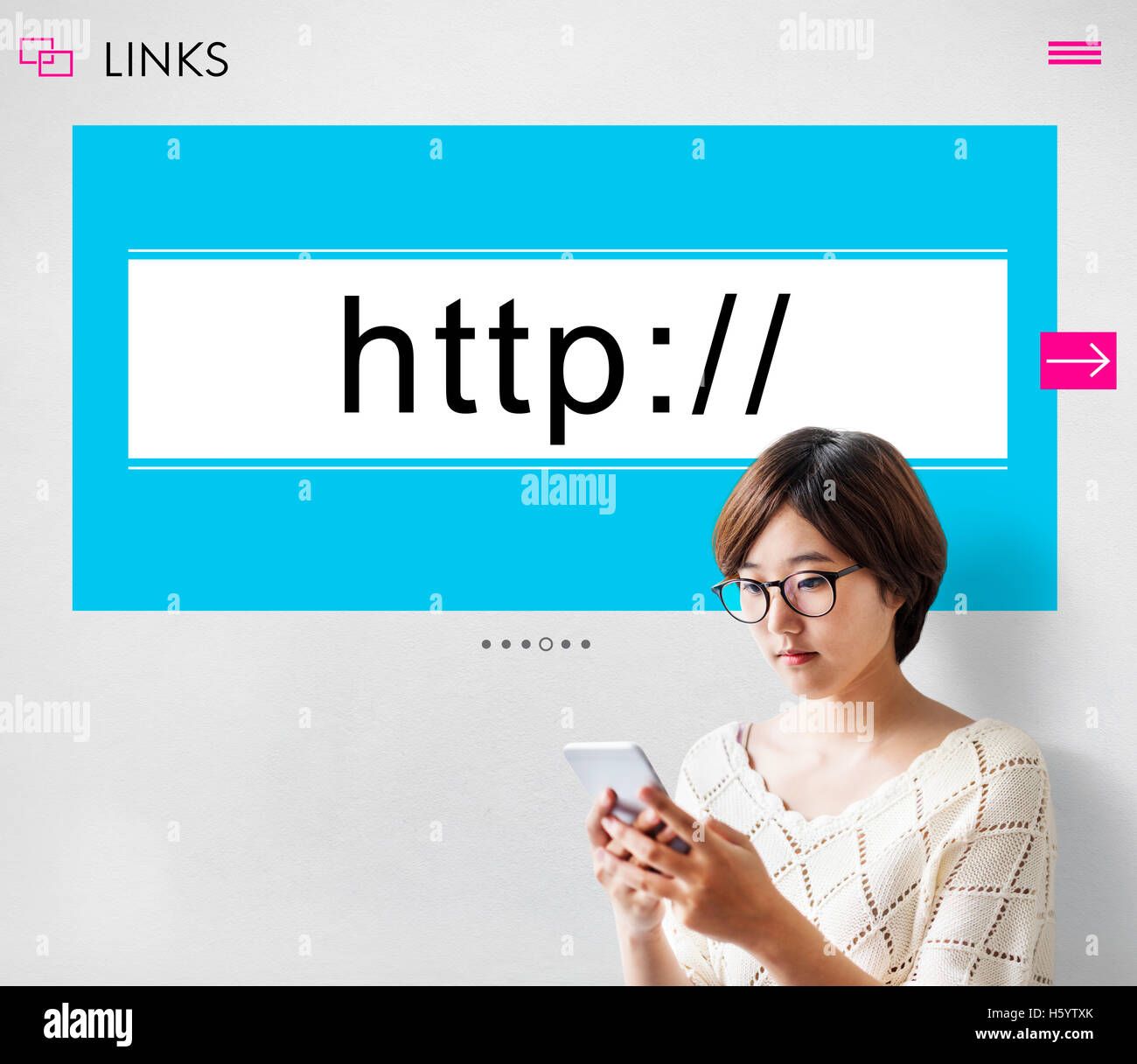 Http Box HTTP WWW Website Links Search Box Graphic Concept Stock Photo - Alamy