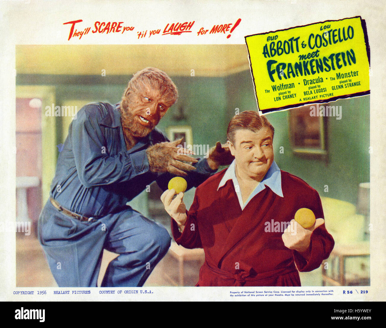 Abbott and Costello Meet Frankenstein - Movie Poster Stock Photo - Alamy