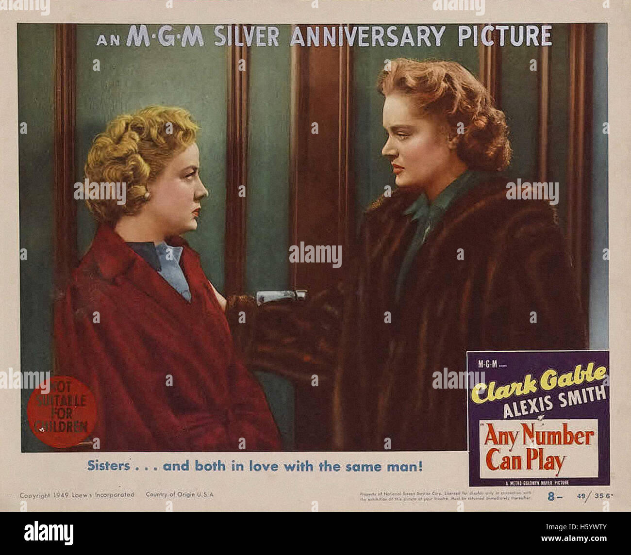 Any Number Can Play (1949) Movie Poster Stock Photo Alamy