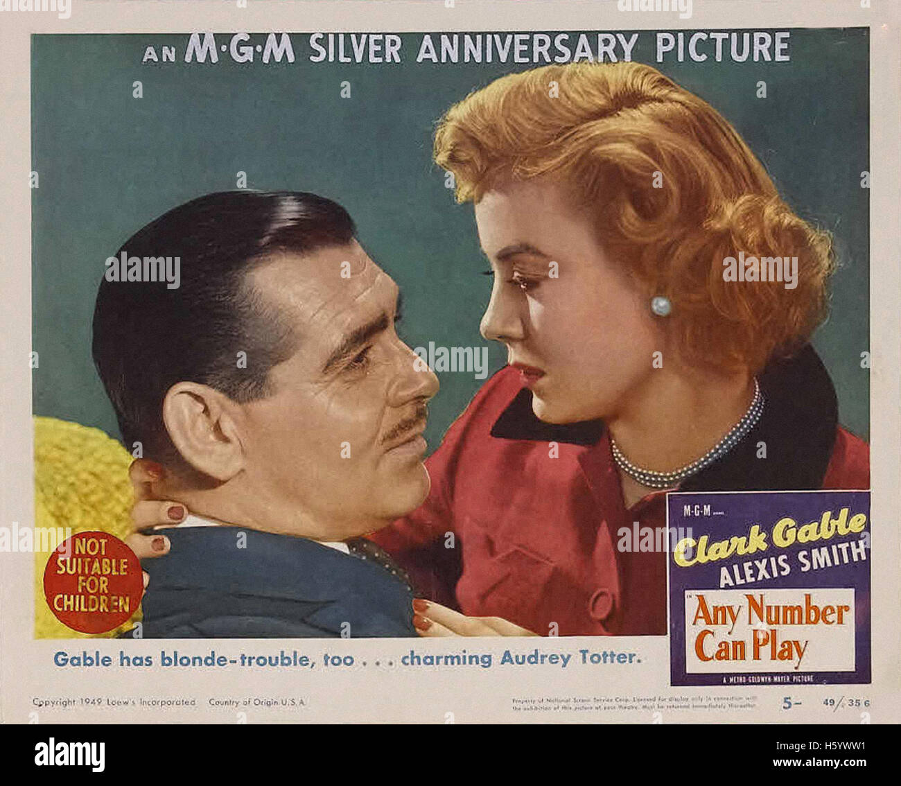 Any Number Can Play (1949) - Movie Poster Stock Photo - Alamy