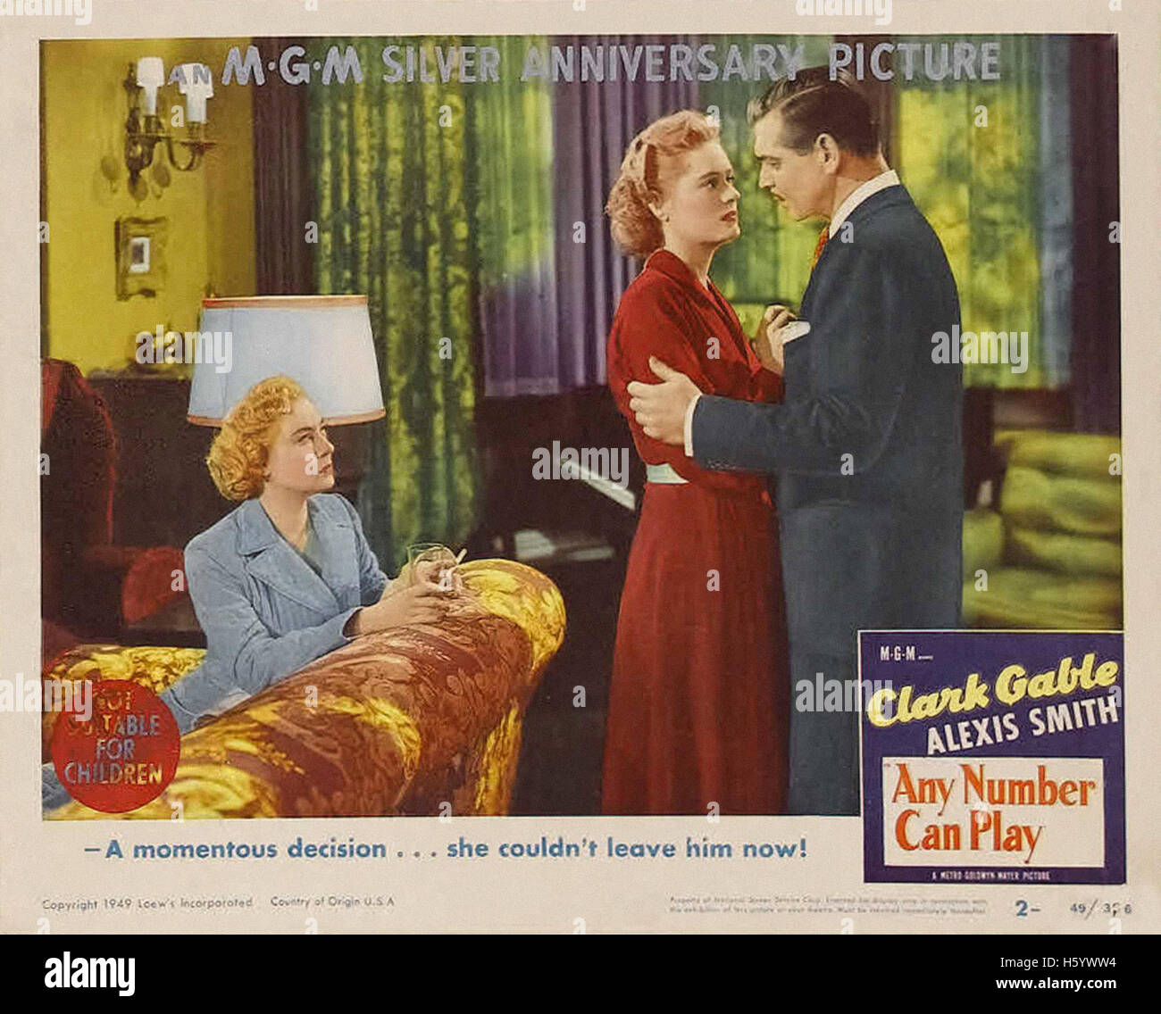 Any Number Can Play (1949) Movie Poster Stock Photo Alamy