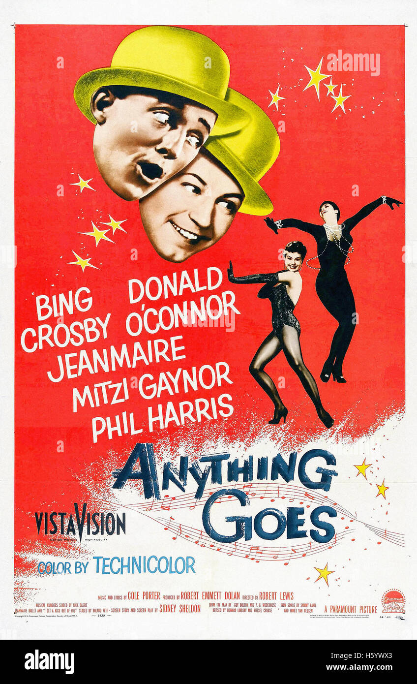 Anything Goes (1956) - Movie Poster Stock Photo - Alamy