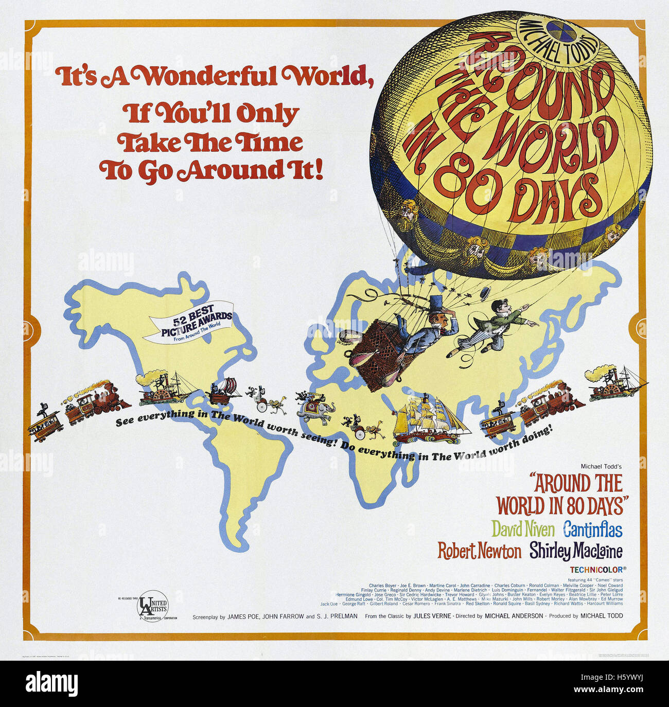 Around the World in 80 Days - Movie Poster Stock Photo