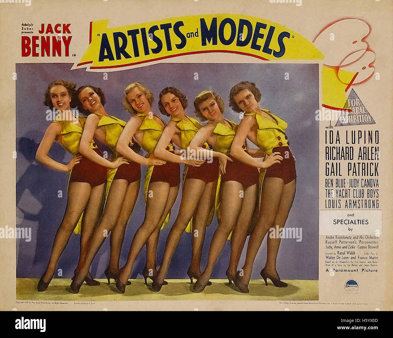 Artists and Models (1937) - Movie Poster Stock Photo