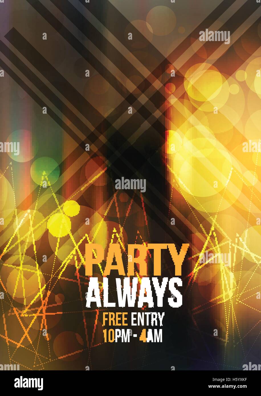 Party Flyer Background Vector Illustration Stock Vector Image Art Alamy