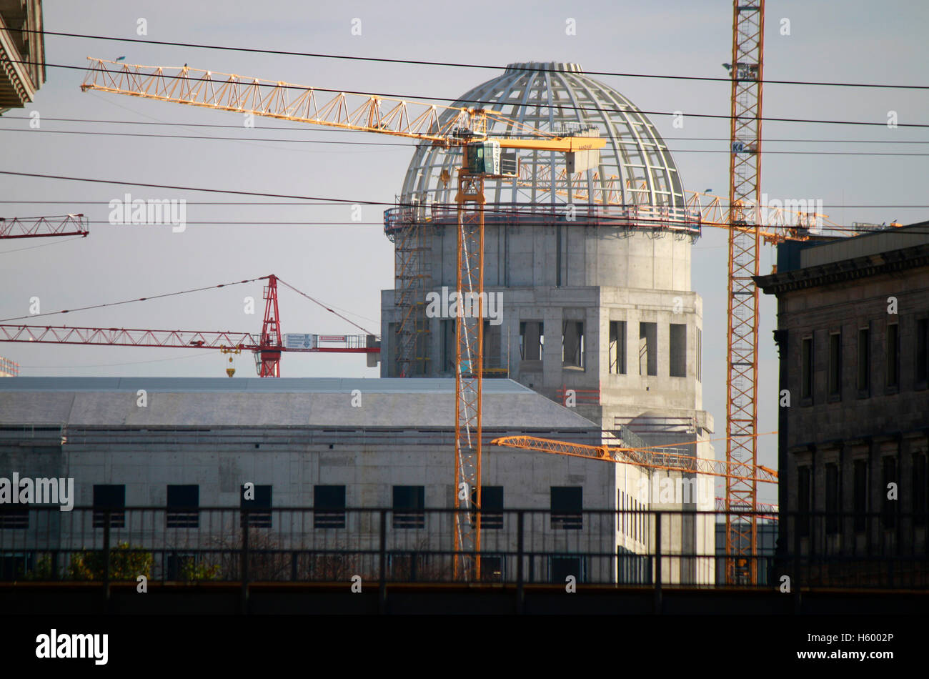 die Kuppel der Baustelle des Berliner Stadtschlosses/ Humboldtforums, Berlin. Stock Photo