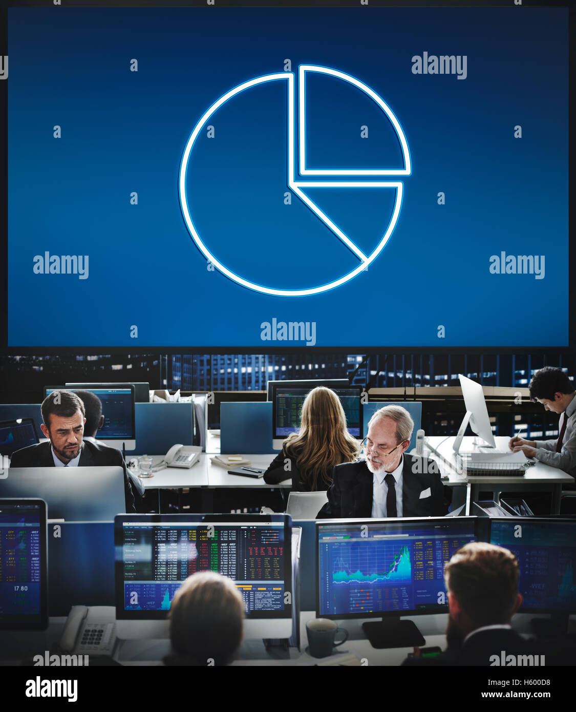 Pie Chart Diagram Graphic Icon Finance Concept Stock Photo - Alamy