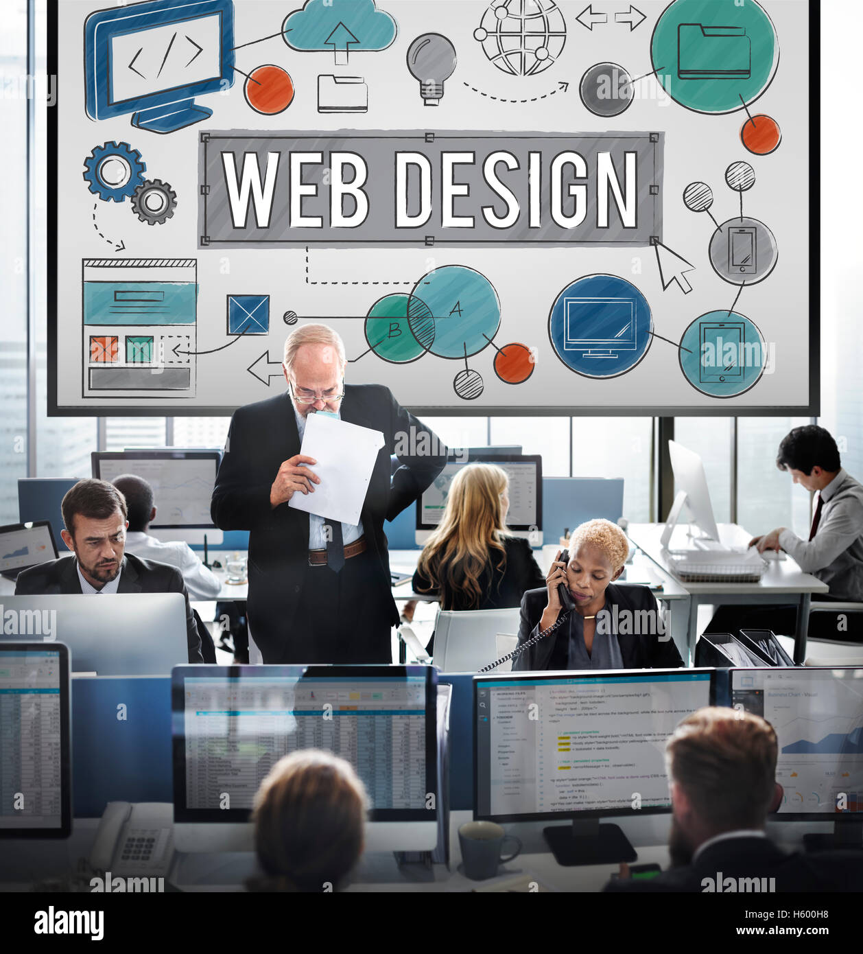 Web Design Technology Digital Illustrations Concept Stock Photo - Alamy