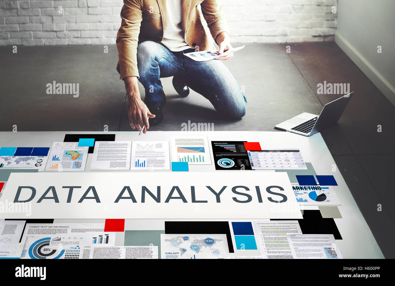 Data Analysis Computer Digital Technology Concept Stock Photo