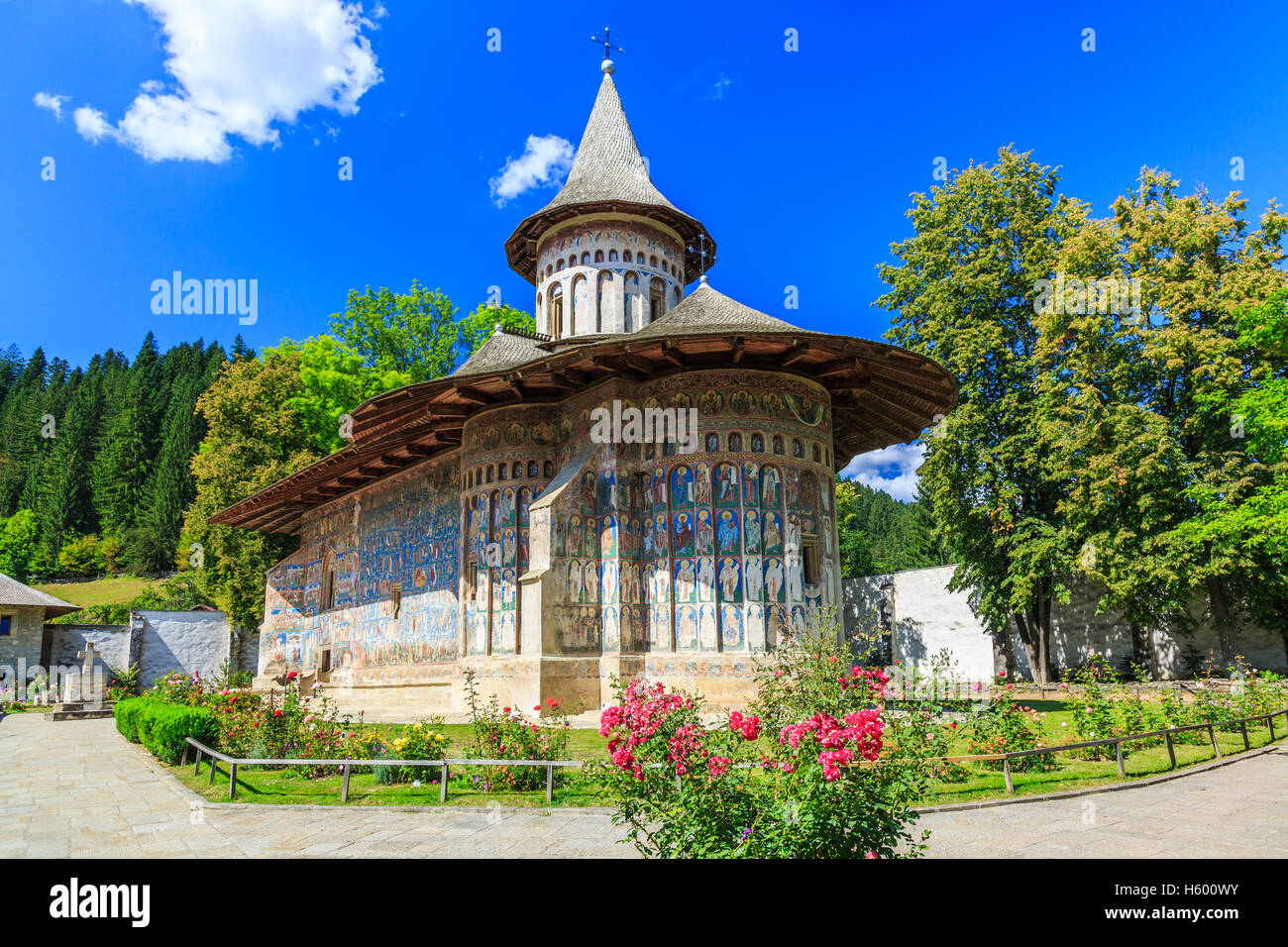 The Voronet Monastery, Romania. Stock Photo