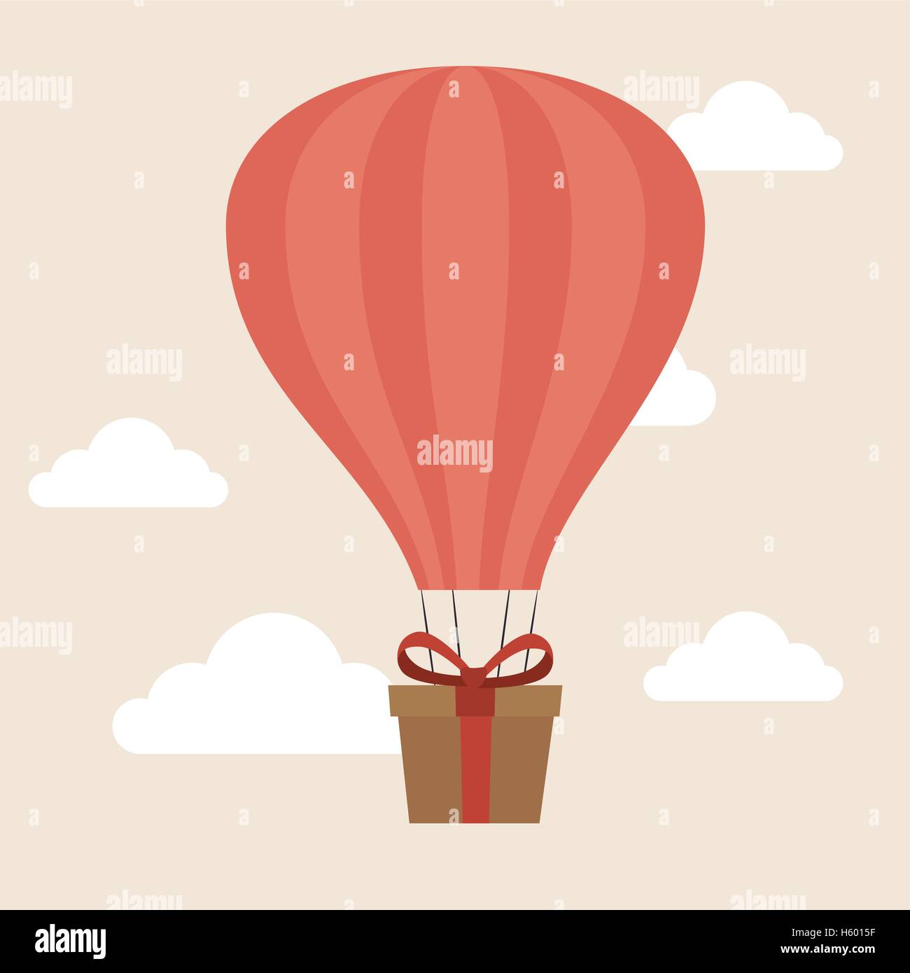 airballoon delivery concept gift box cargo vector Stock Vector Image ...