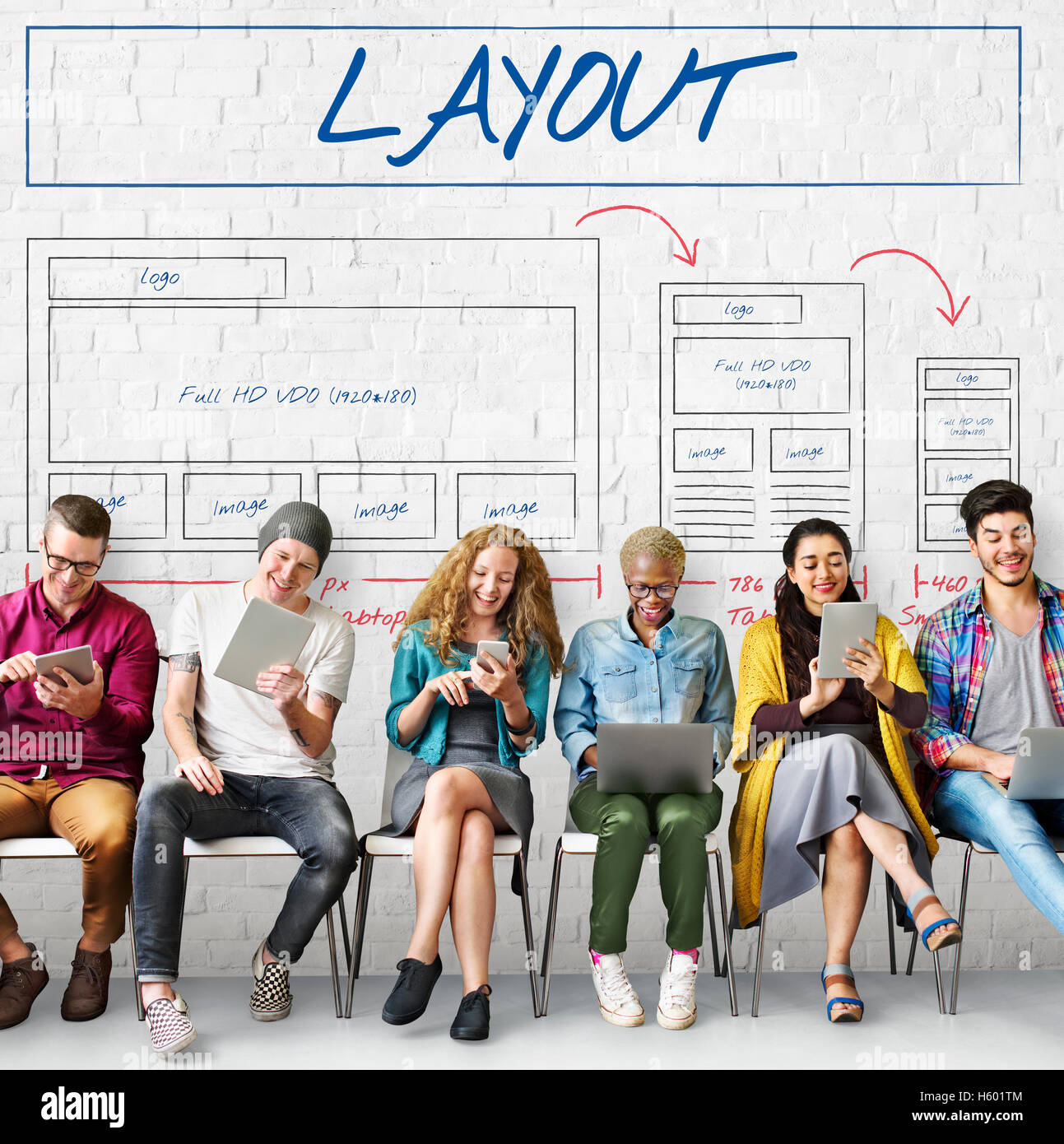 Web Layout Content Coding Template Data Design Concept Stock Photo - Alamy