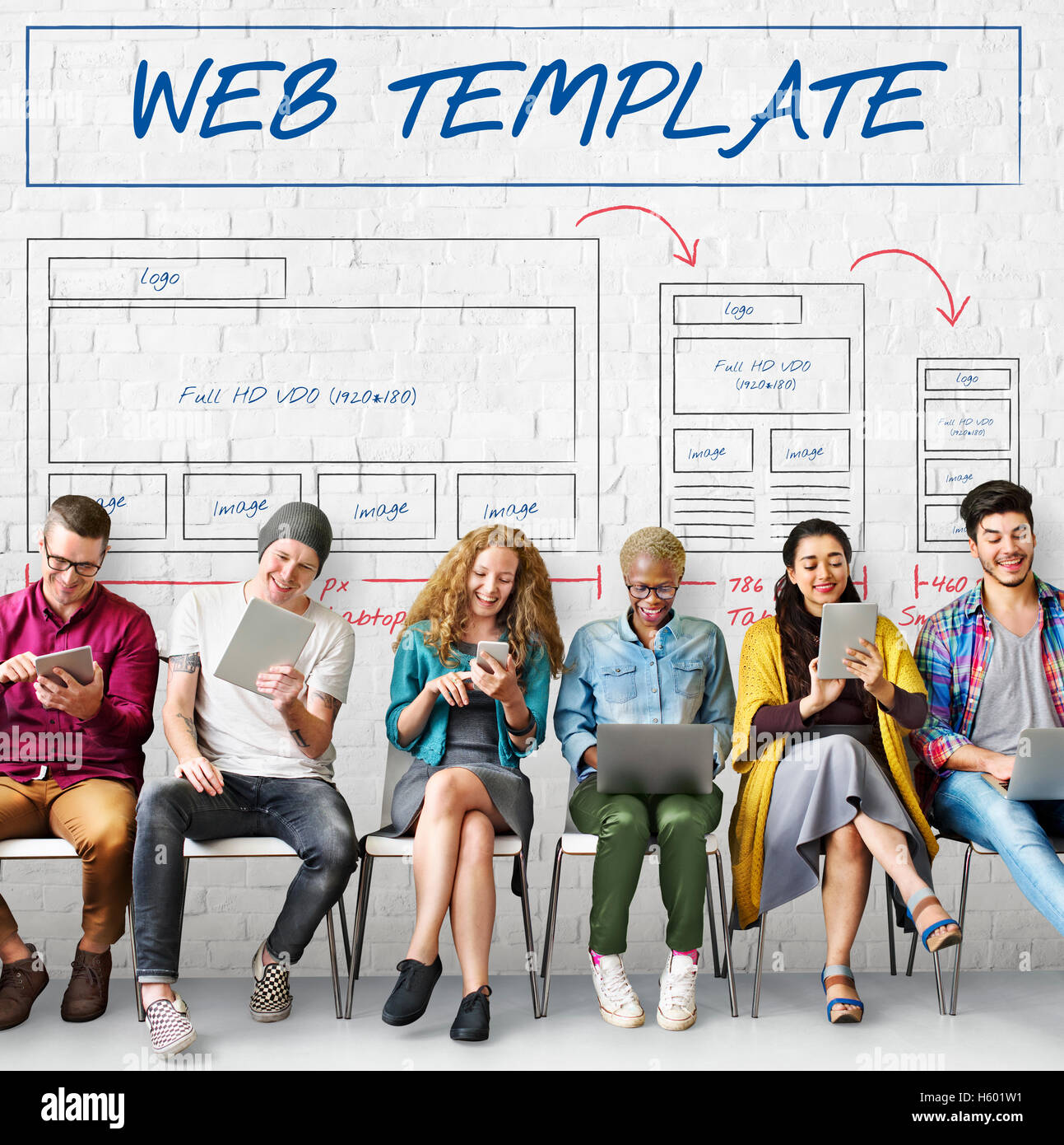 Web Layout Content Coding Template Data Design Concept Stock Photo - Alamy