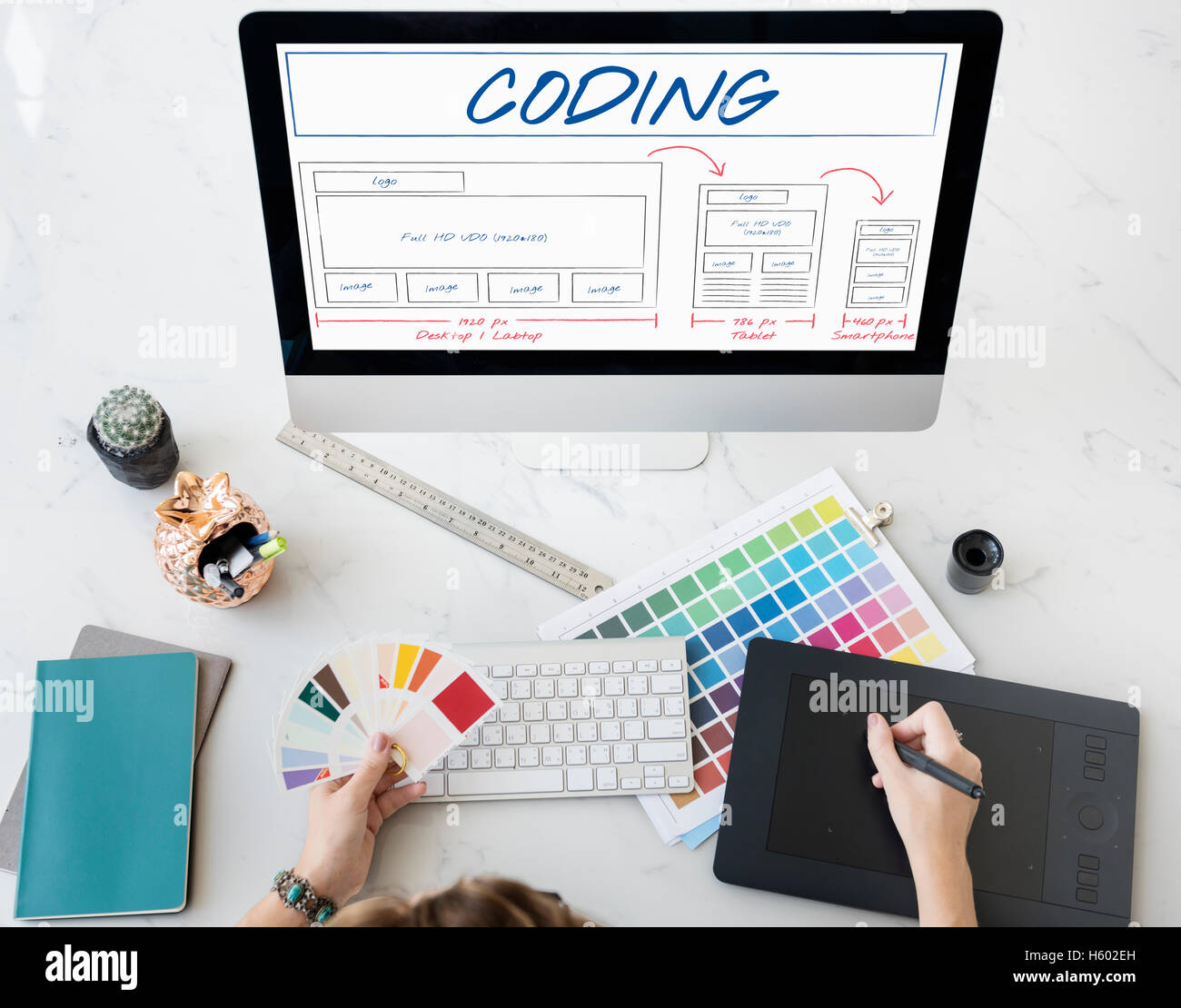Web Layout Content Coding Template Data Design Concept Stock Photo - Alamy