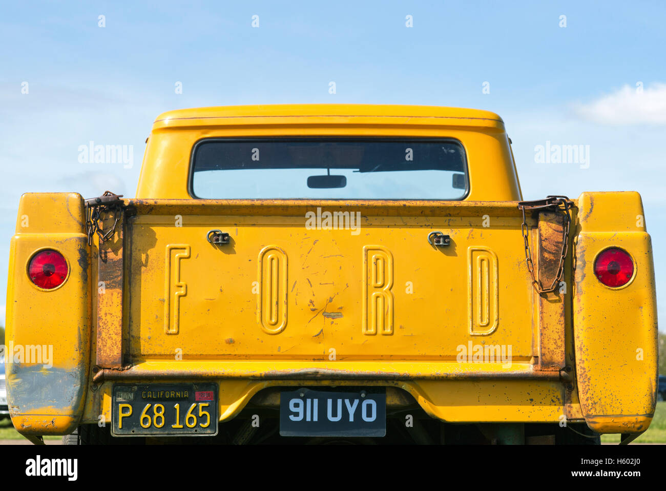 1957 Ford pick up truck tailgate Stock Photo