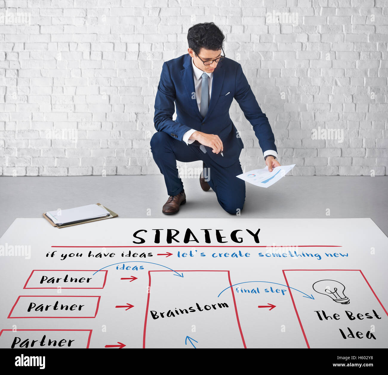 Strategy Business Plan Diagram Concept Stock Photo