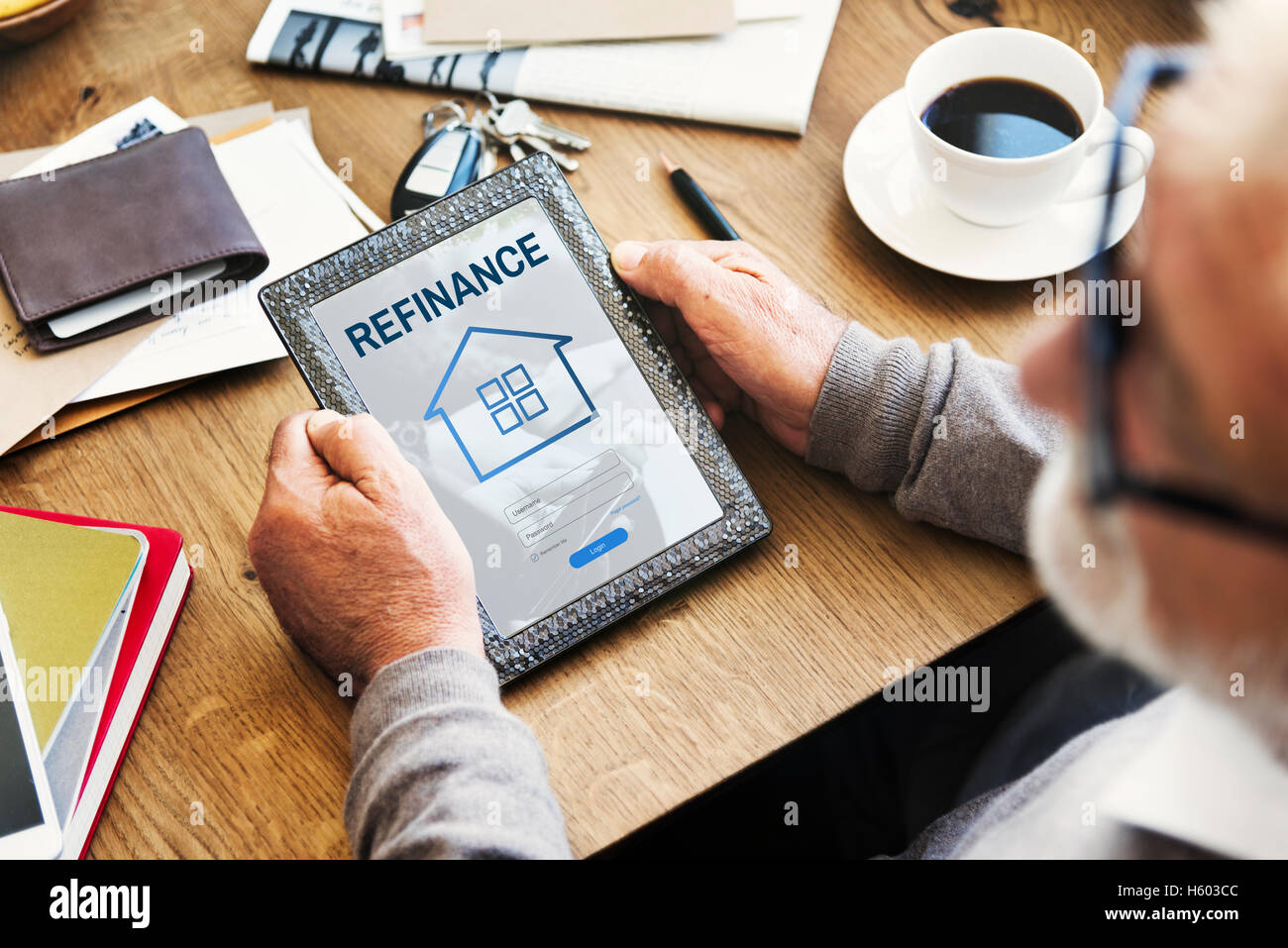 Mortgage House Loan site Login Graphic Concept Stock Photo Alamy