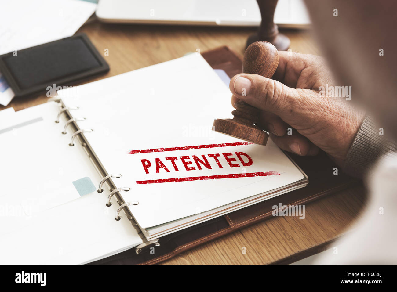 Patented Brand Identity License Product Copyright Concept Stock Photo