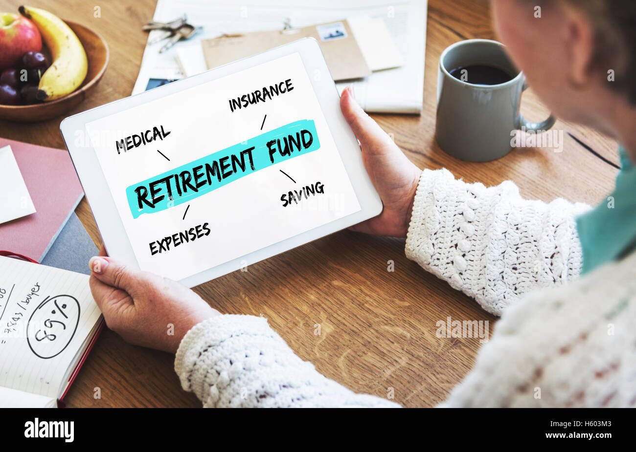 Retirement Fund Investment Diagram Concept Stock Photo