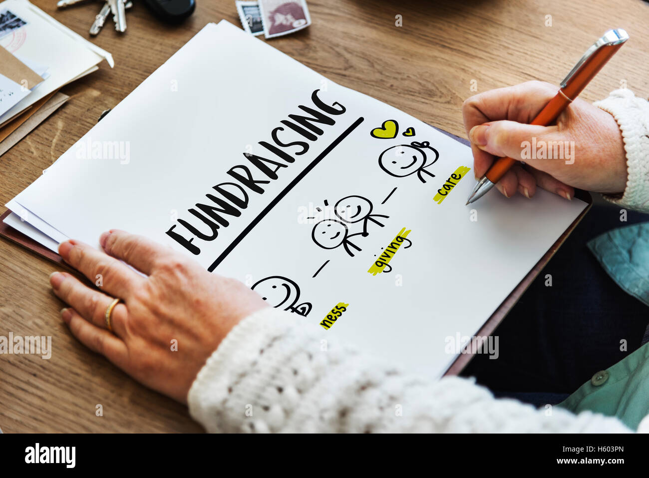 Charity Donations Fundraising Nonprofit Volunteer Concept Stock Photo