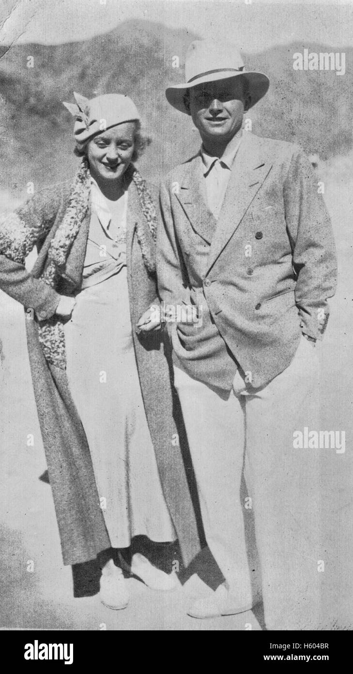 English Actress Evelyn Laye 1900-1996 with actor husband Frank Lawton 1904-1969  (photo circa 1932) Stock Photo