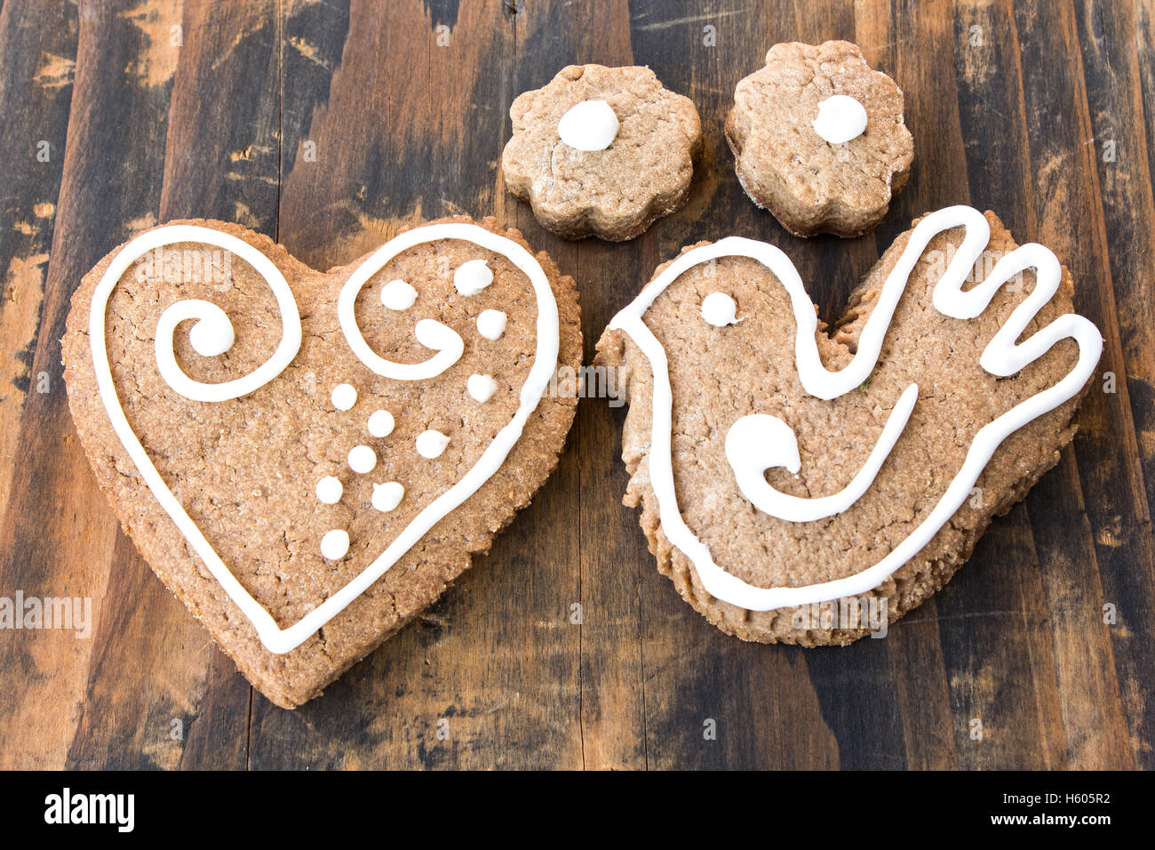 Gingerbread Cookies, Traditional Christmas Cookies. Stock Photo