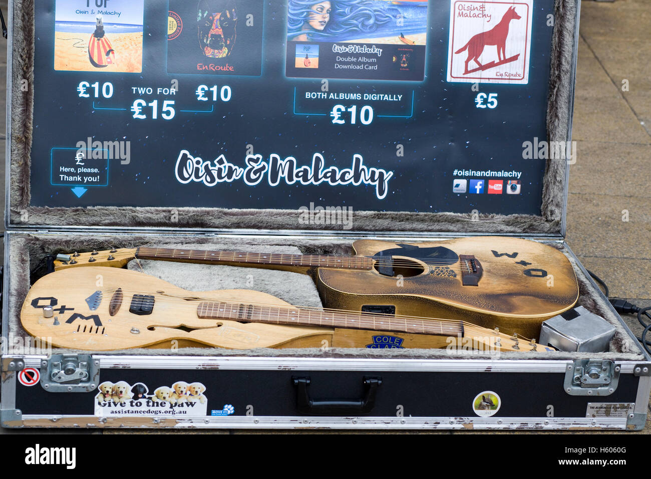 Acoustic Guitars in a case Stock Photo Alamy