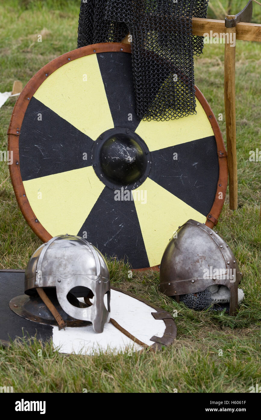 Viking Age Arms, Armor and Viking Shields Stock Photo Alamy