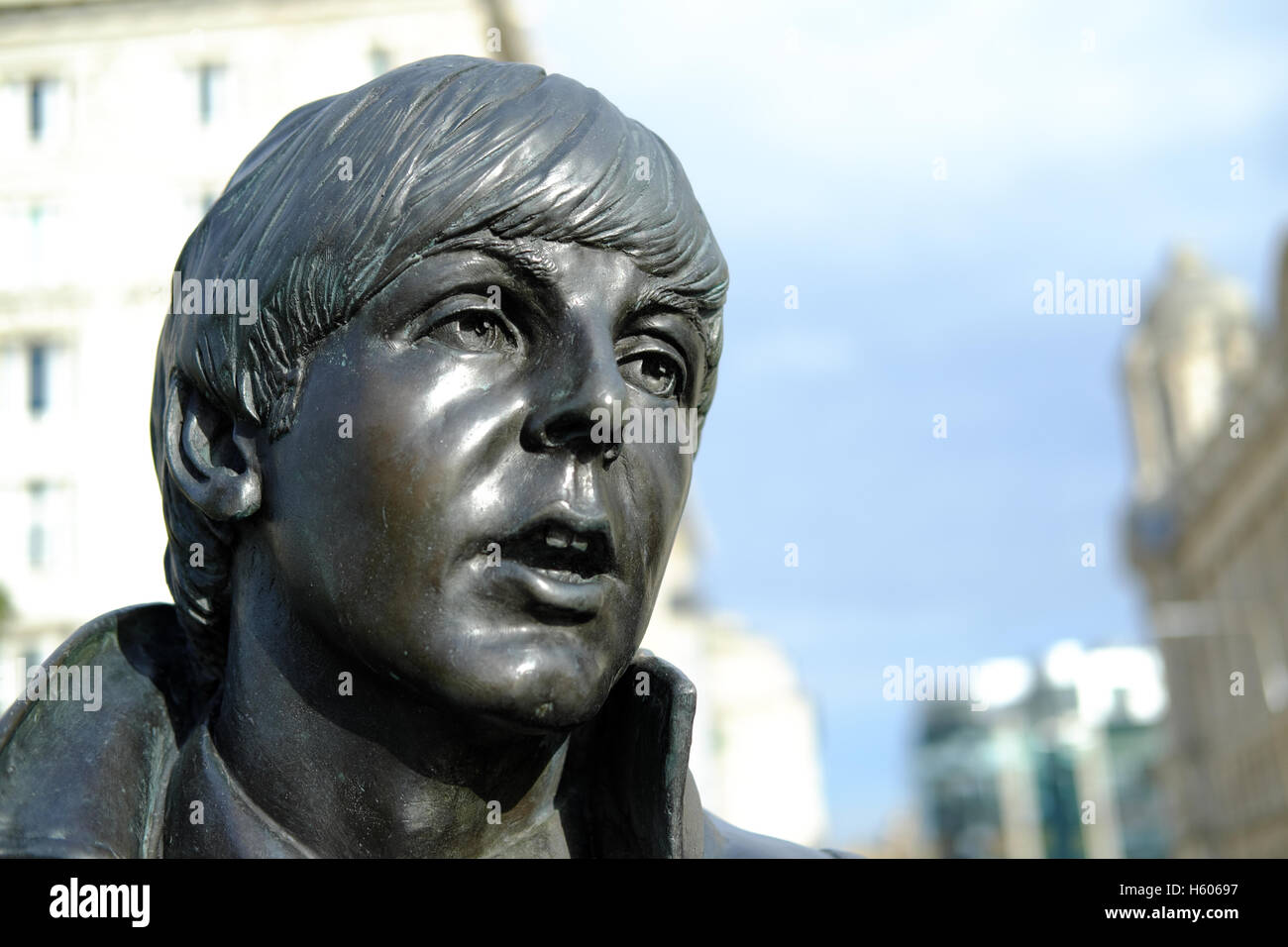 The Beatles Paul McCartney Statue in Liverpool Stock Photo 124165475