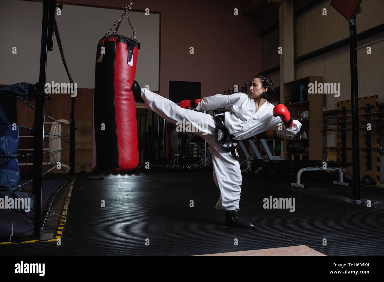 Punching Bag Woman High Resolution Stock Photography and Images Alamy