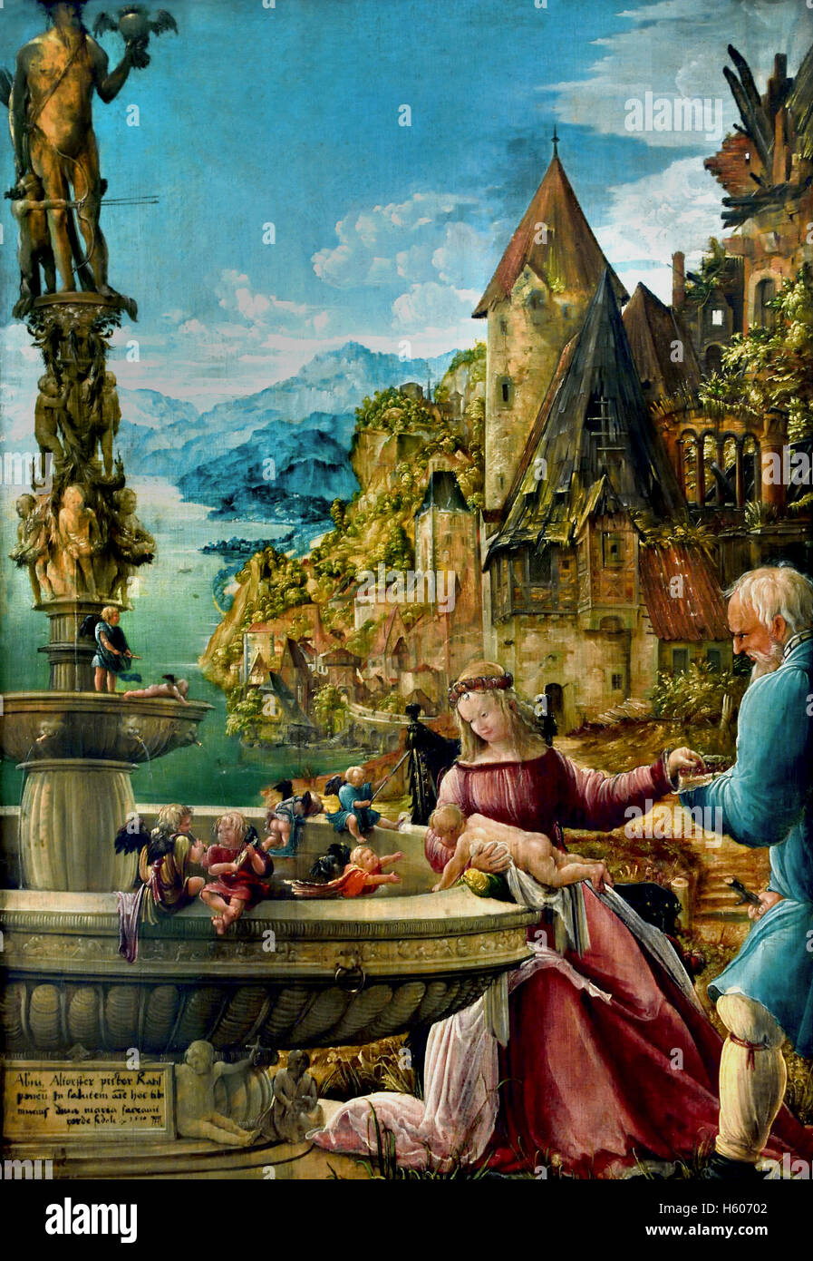Ruhe auf der Flucht nach Ägypten - Rest on the Flight into Egypt 1515 Albrecht Altdorfer ( 1482 - 1538, Regensburg), painter German Germany Stock Photo