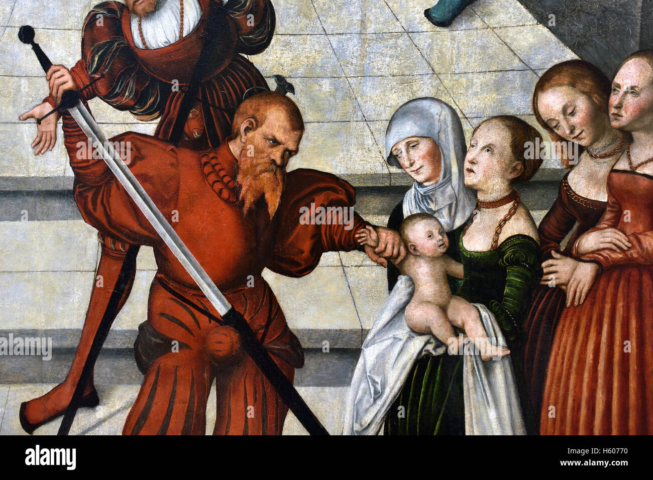 Das Urteil Salamonis  - The judgment of Solomon 1537  Lucas Cranach the Elder 1472 - 1553 German Germany Stock Photo
