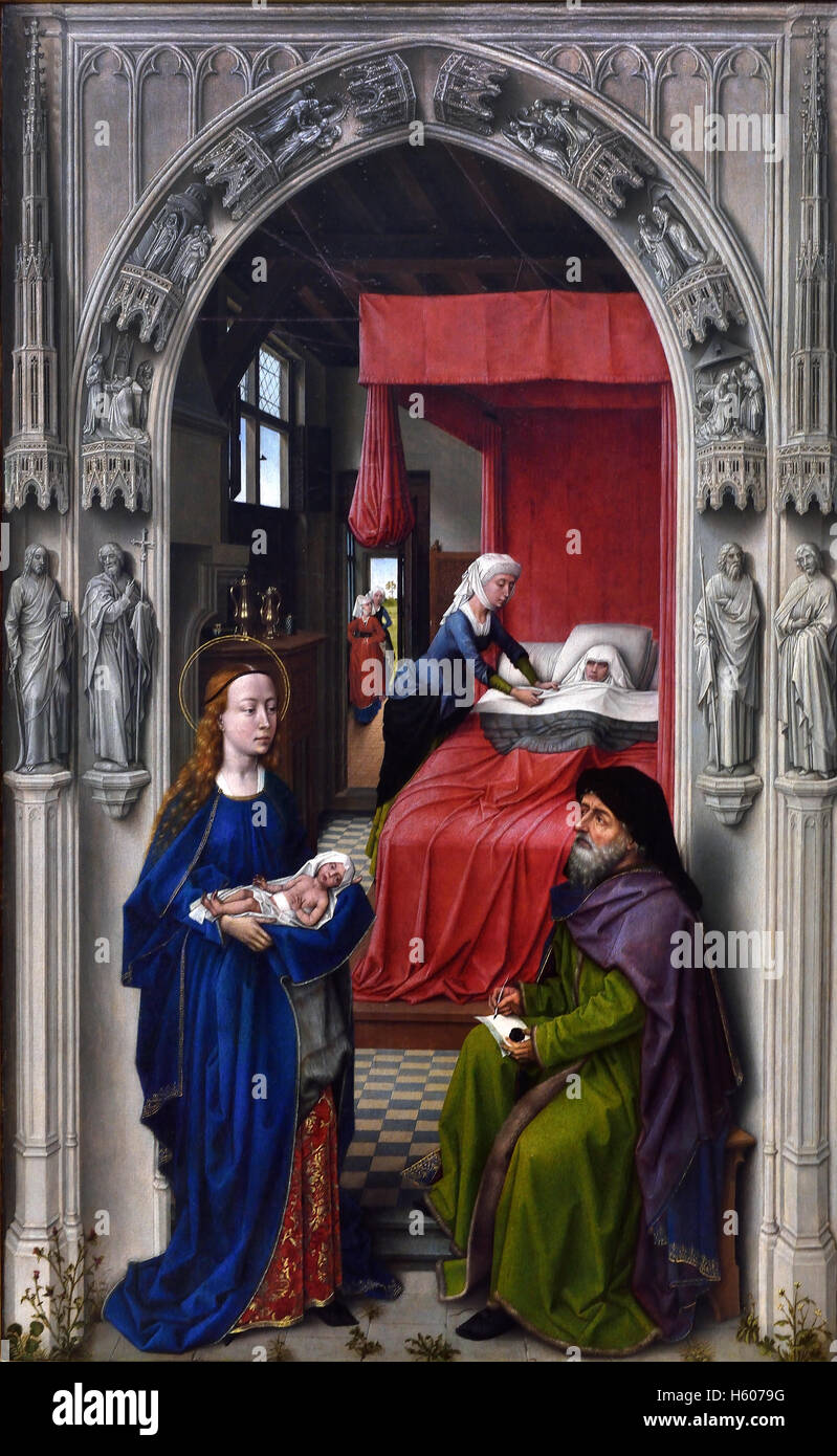 Johannessaltar Johannes Altar 1455 Rogier van der Weyden (1399/1400 - 1464 Brussels) Flemish Belgian Belgium ( John the Baptist ) Stock Photo