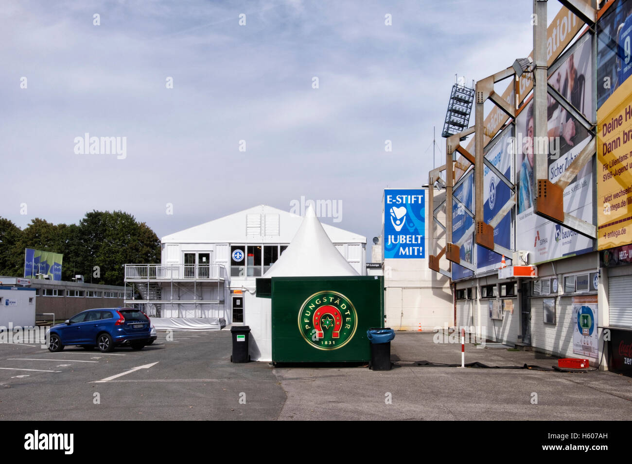 VIP hospitality area at SV Darmstadt 98 German football club stadium. Darmstadt, Hesse, Germany Stock Photo