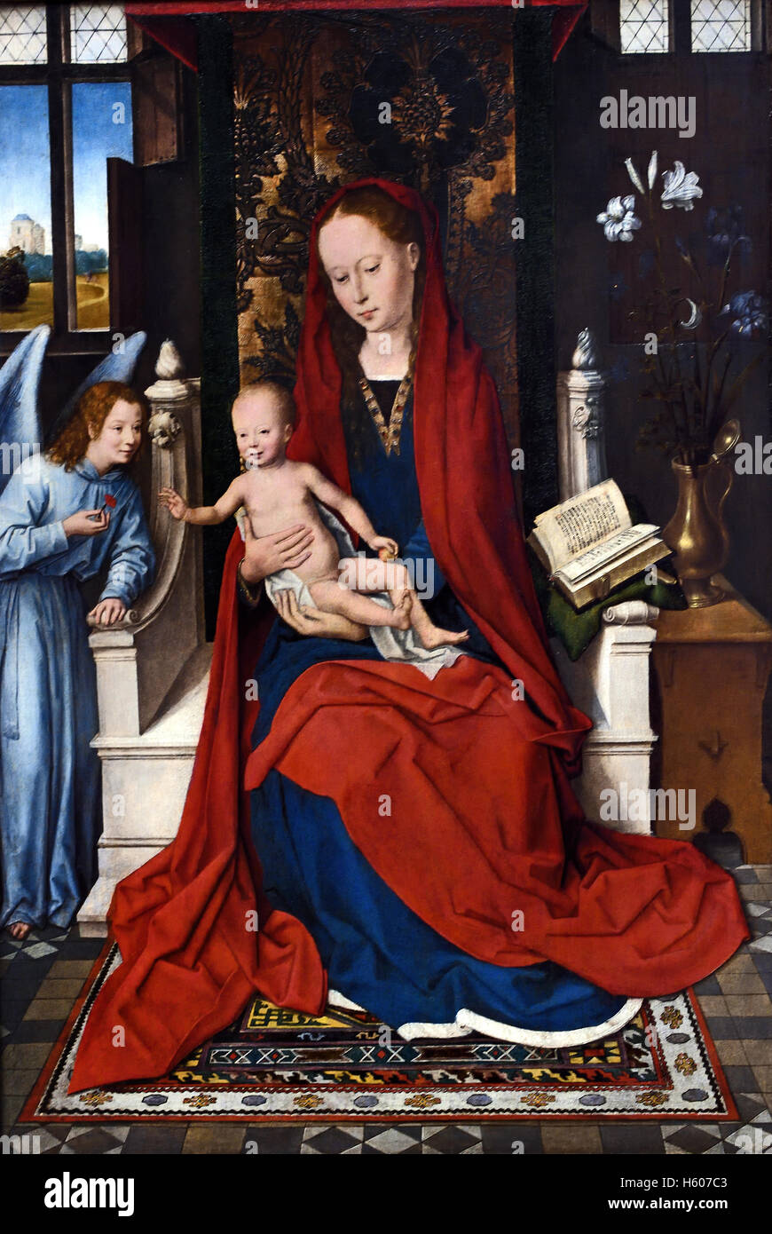 Throned Mary with Child 1485 Hans Memling (1433 - 1494) Painter  German Germany Stock Photo