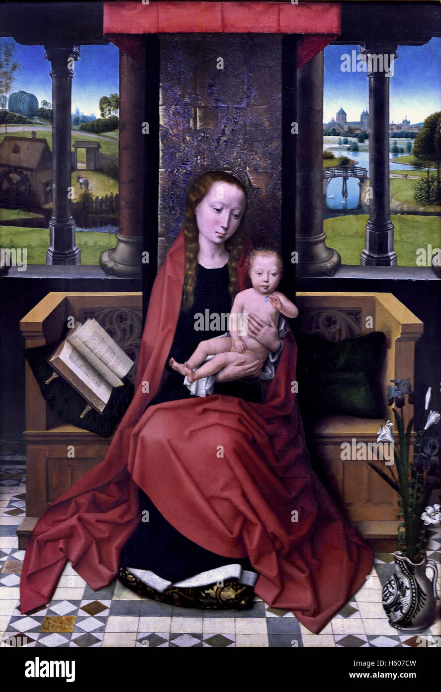 Throne of Mary with the Child 1480/1490 Hans Memling (1433 - 1494) Painter  German Germany Stock Photo