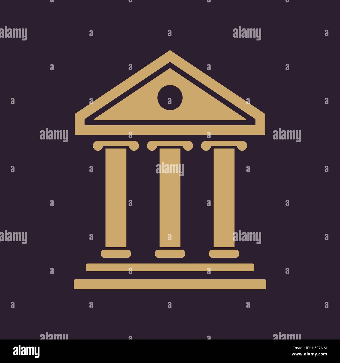 The bank icon. Building facade symbol. Flat Stock Vector Image & Art ...