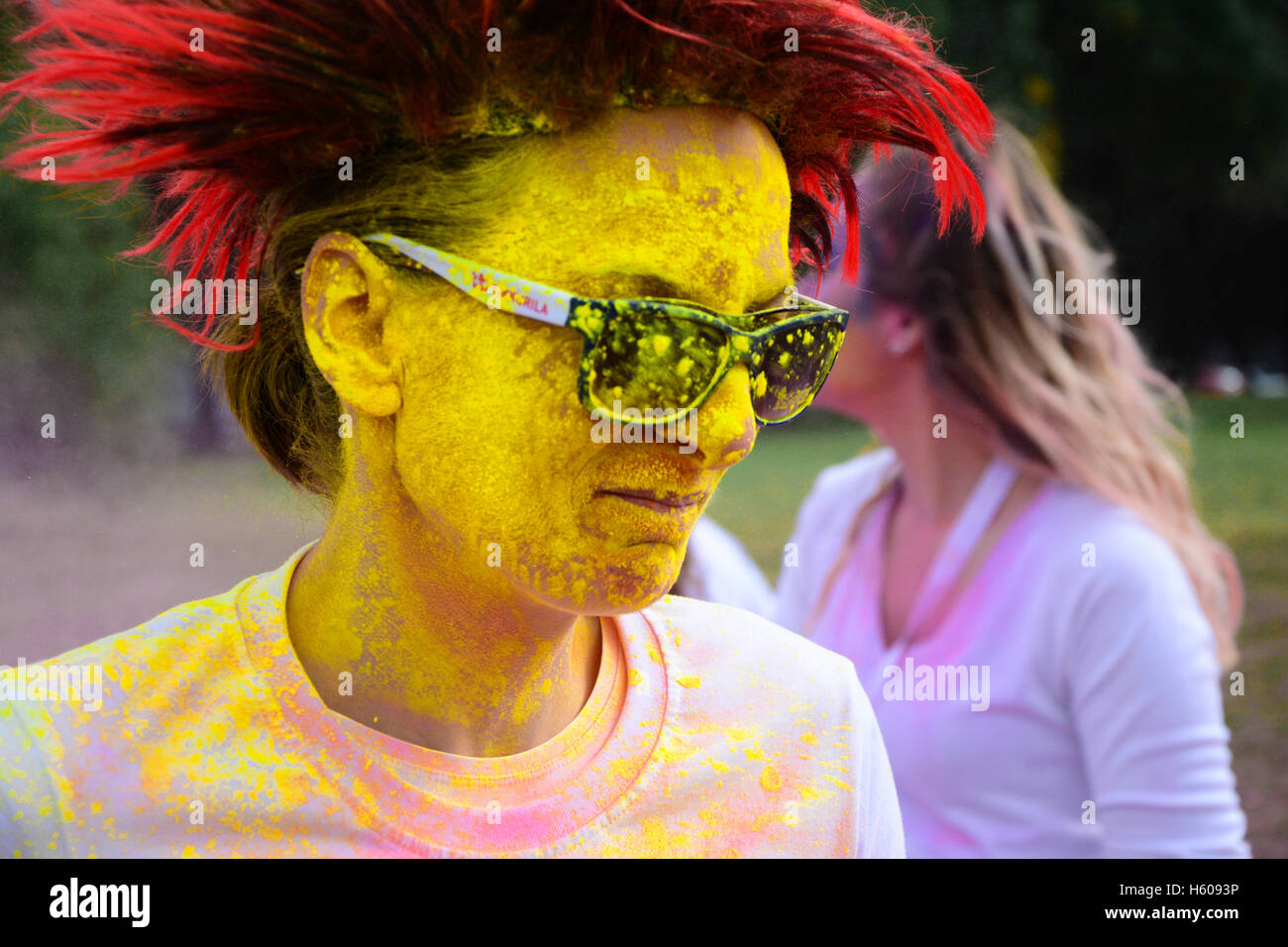 The Color running race Stock Photo