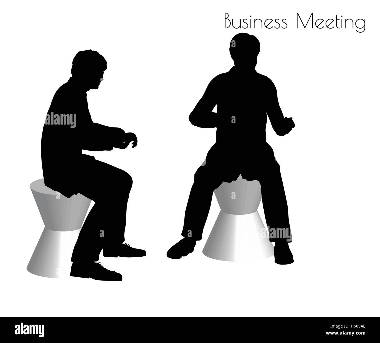 EPS 10 vector illustration of man in  Business Meeting pose on white background Stock Vector