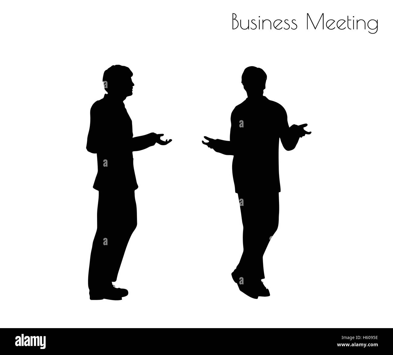 EPS 10 vector illustration of man in  Business Meeting pose on white background Stock Vector
